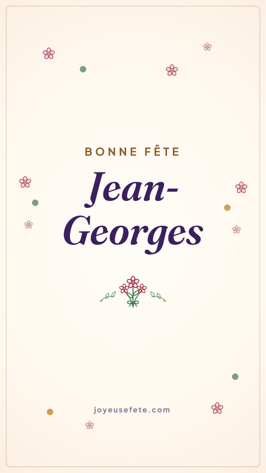 Image « Bonne fête Jean-Georges » au format story