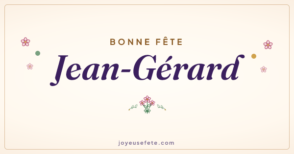 Image « Bonne fête Jean-Gérard » au format large