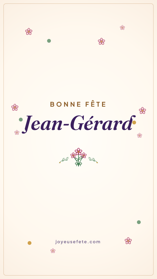Image « Bonne fête Jean-Gérard » au format story