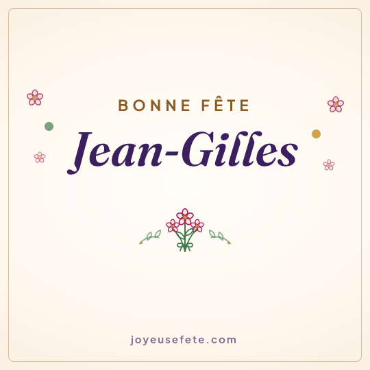 Image carrée « Bonne fête Jean-Gilles » pour WhatsApp