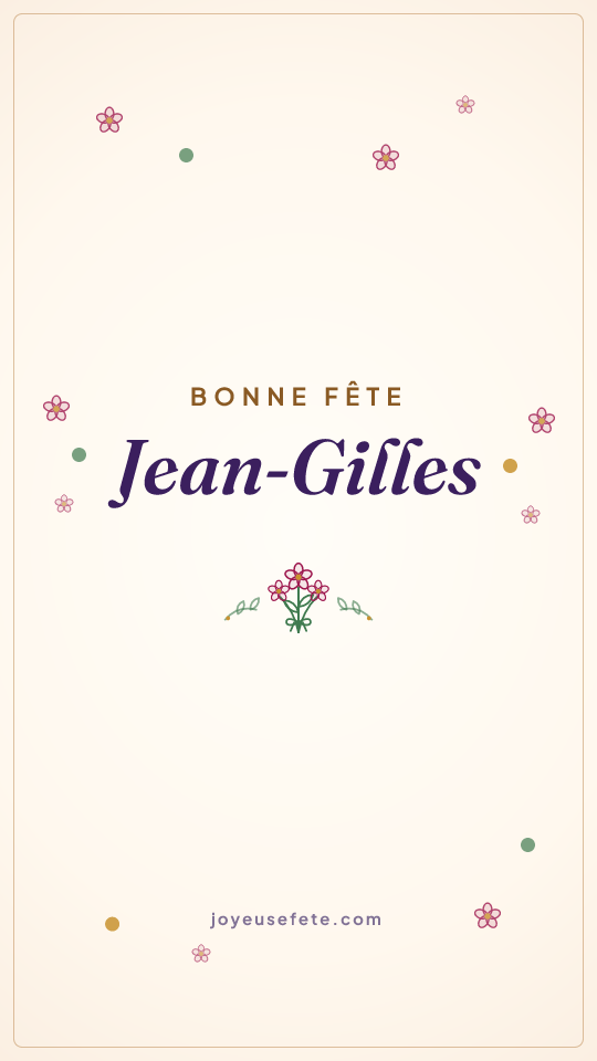 Image « Bonne fête Jean-Gilles » au format story