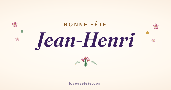 Image « Bonne fête Jean-Henri » au format large