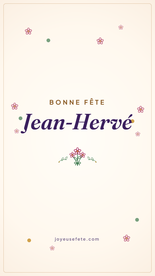 Image « Bonne fête Jean-Hervé » au format story
