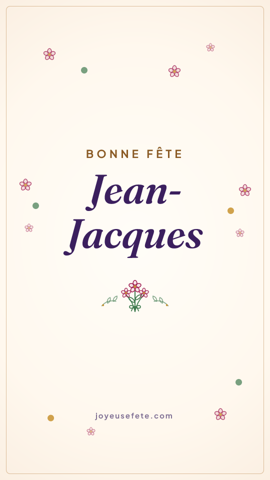Image « Bonne fête Jean-Jacques » au format story