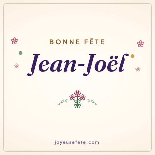 Image carrée « Bonne fête Jean-Joël » pour WhatsApp