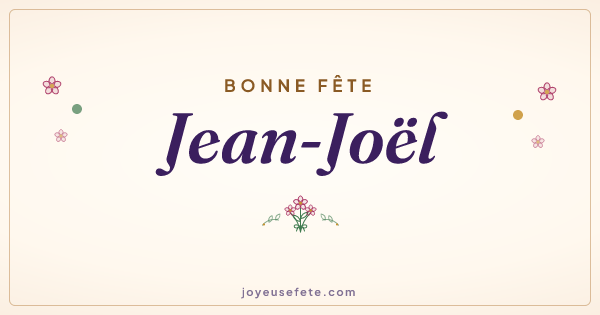 Image « Bonne fête Jean-Joël » au format large