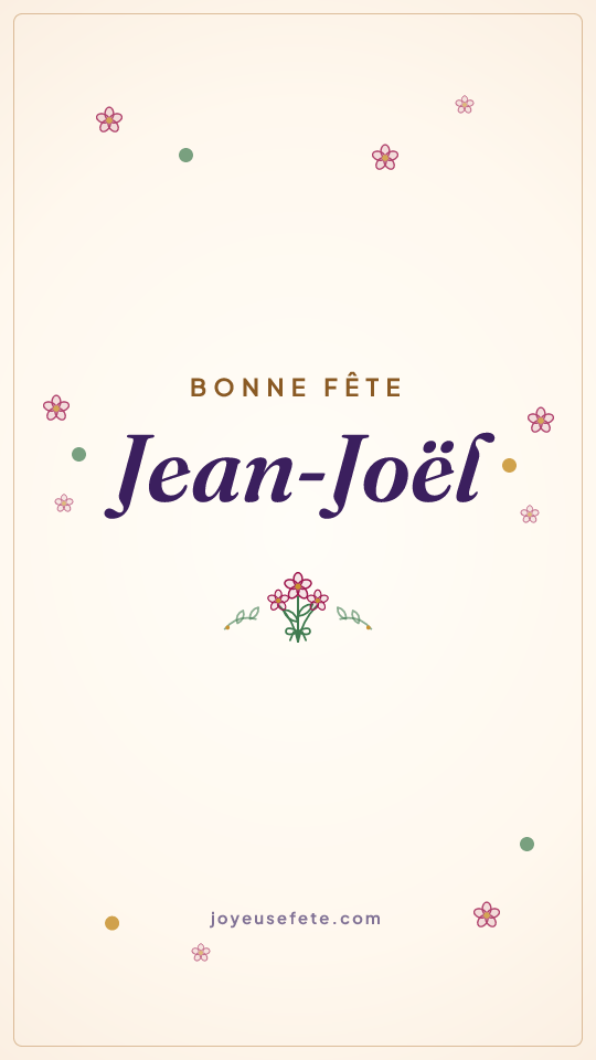 Image « Bonne fête Jean-Joël » au format story