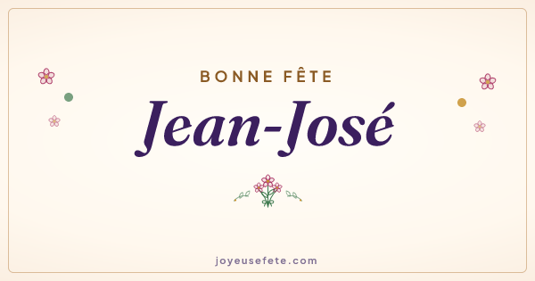 Image « Bonne fête Jean-José » au format large