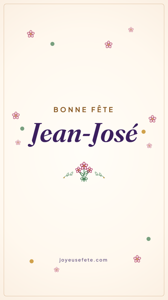 Image « Bonne fête Jean-José » au format story