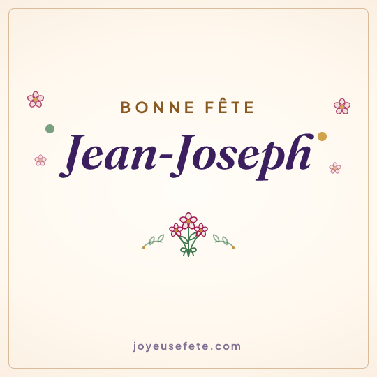 Image carrée « Bonne fête Jean-Joseph » pour WhatsApp
