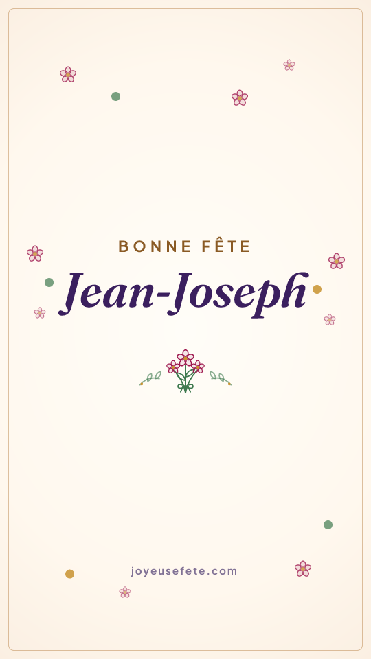 Image « Bonne fête Jean-Joseph » au format story