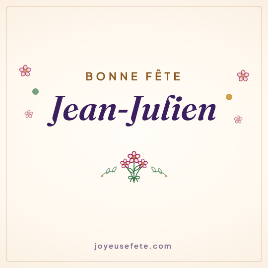 Image carrée « Bonne fête Jean-Julien » pour WhatsApp