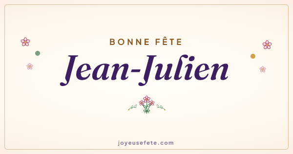 Image « Bonne fête Jean-Julien » au format large