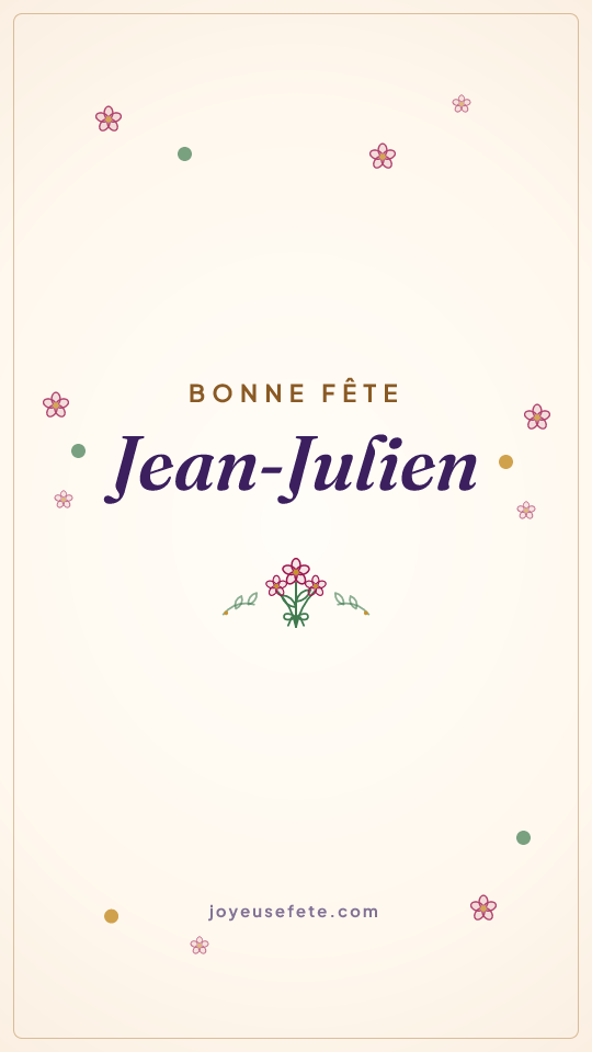 Image « Bonne fête Jean-Julien » au format story