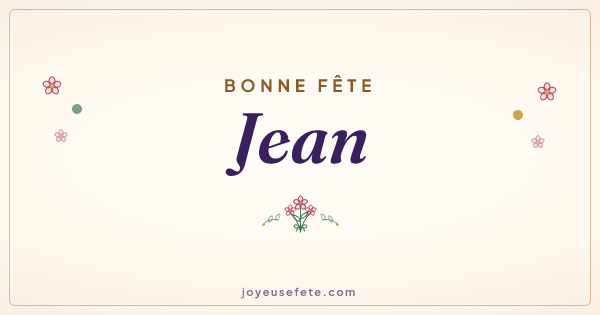 Image « Bonne fête Jean » au format large