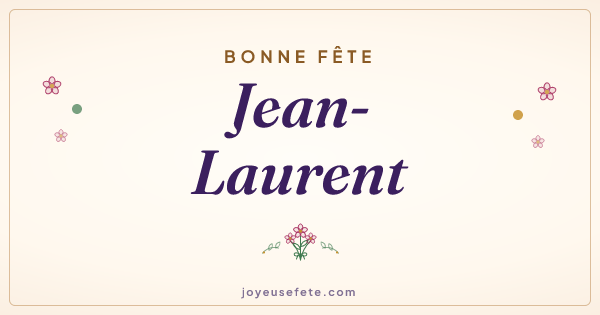 Image « Bonne fête Jean-Laurent » au format large