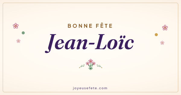 Image « Bonne fête Jean-Loïc » au format large