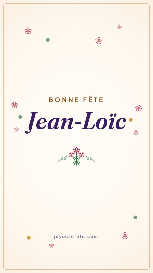 Image « Bonne fête Jean-Loïc » au format story