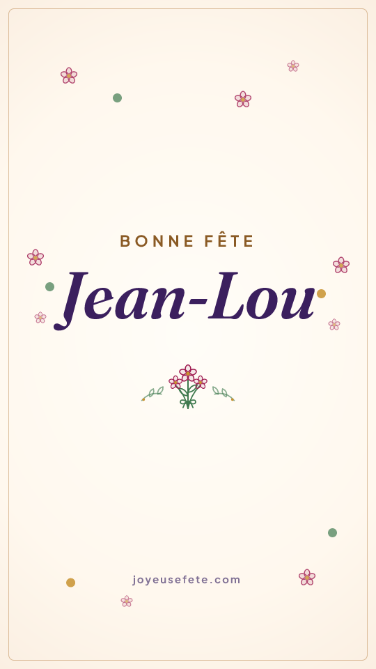 Image « Bonne fête Jean-Lou » au format story
