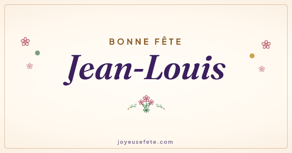 Image « Bonne fête Jean-Louis » au format large