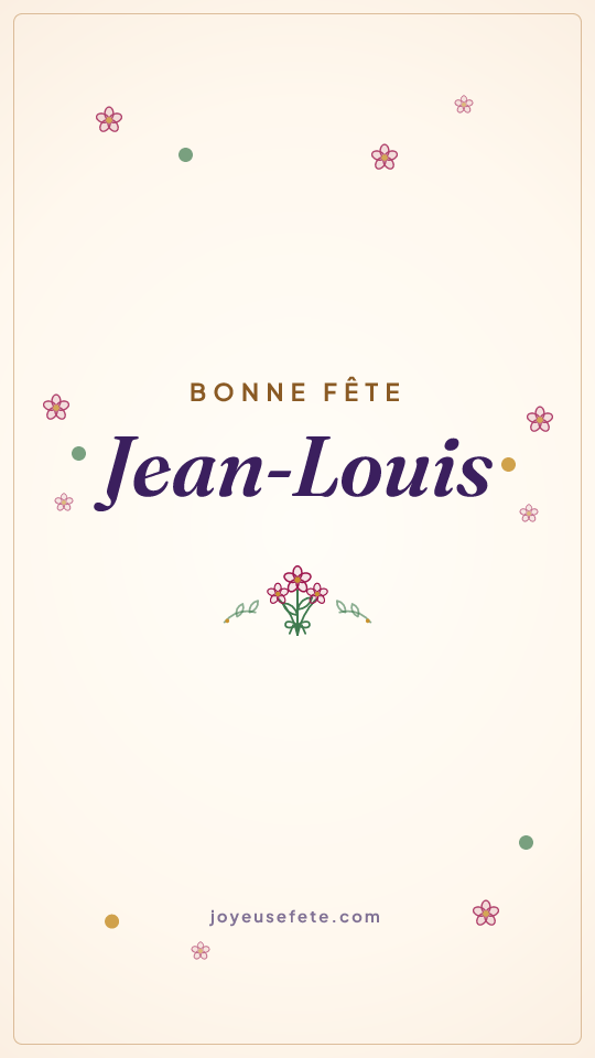 Image « Bonne fête Jean-Louis » au format story