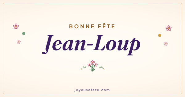 Image « Bonne fête Jean-Loup » au format large