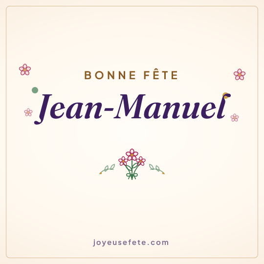 Image carrée « Bonne fête Jean-Manuel » pour WhatsApp