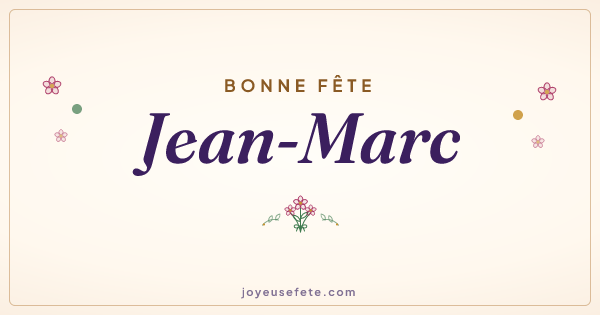 Image « Bonne fête Jean-Marc » au format large