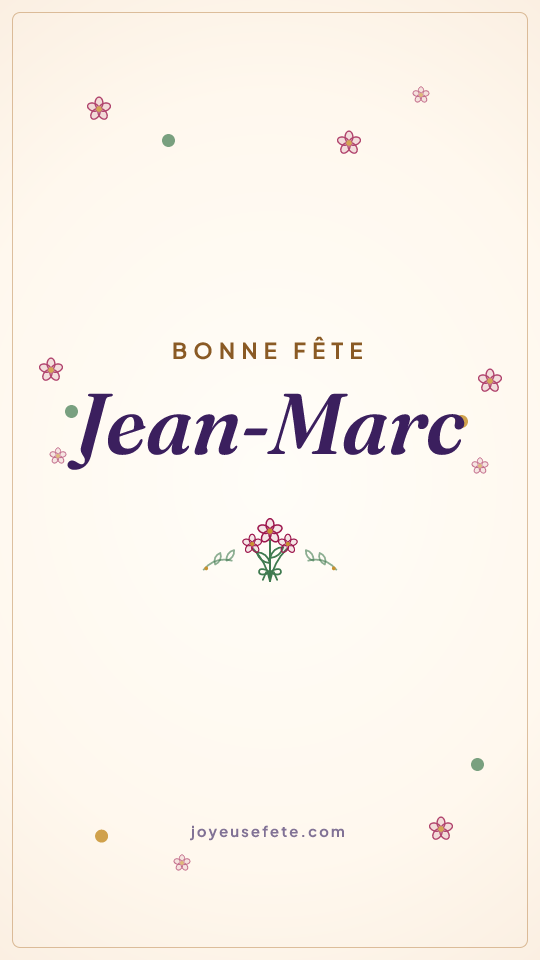 Image « Bonne fête Jean-Marc » au format story
