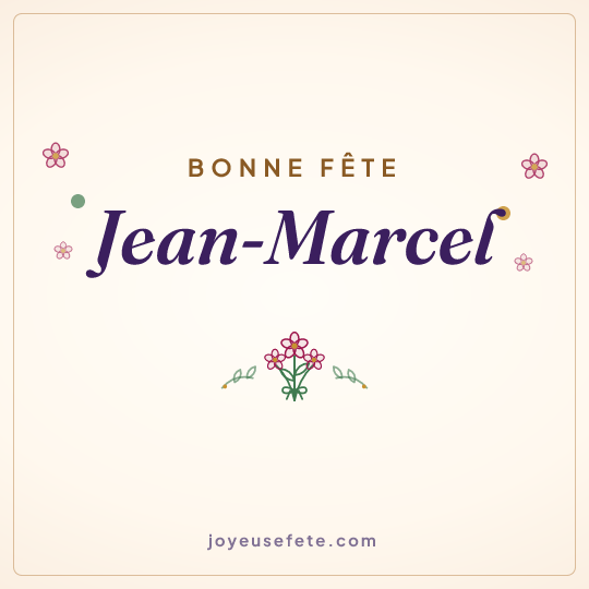 Image carrée « Bonne fête Jean-Marcel » pour WhatsApp