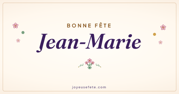 Image « Bonne fête Jean-Marie » au format large