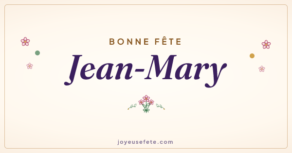 Image « Bonne fête Jean-Mary » au format large