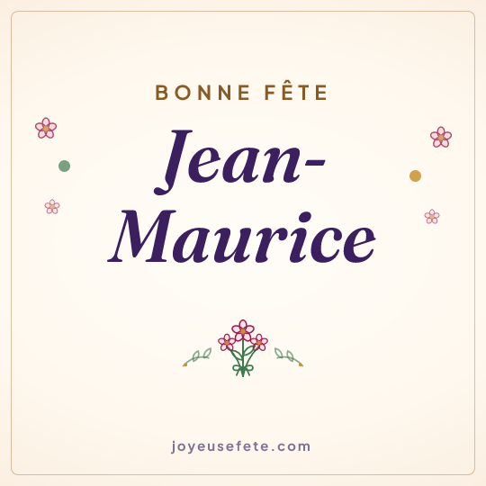 Image carrée « Bonne fête Jean-Maurice » pour WhatsApp