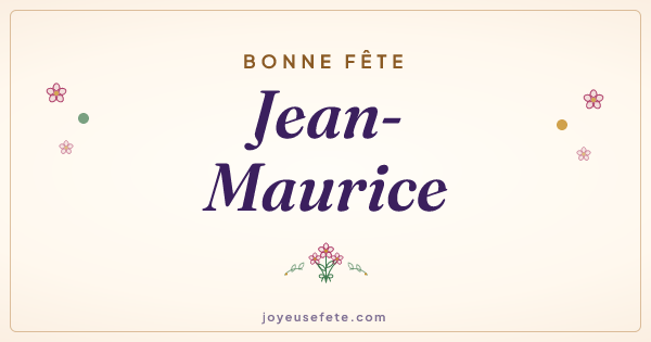 Image « Bonne fête Jean-Maurice » au format large