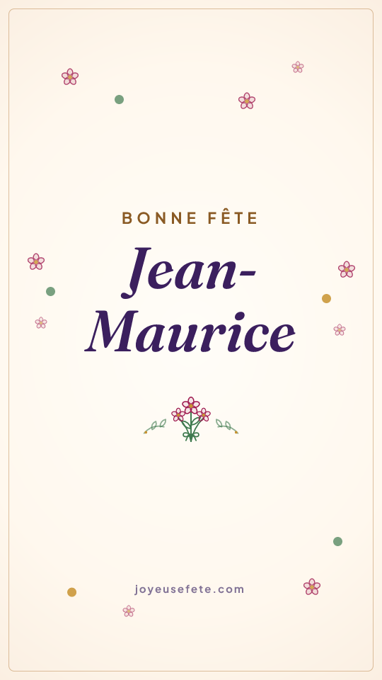 Image « Bonne fête Jean-Maurice » au format story