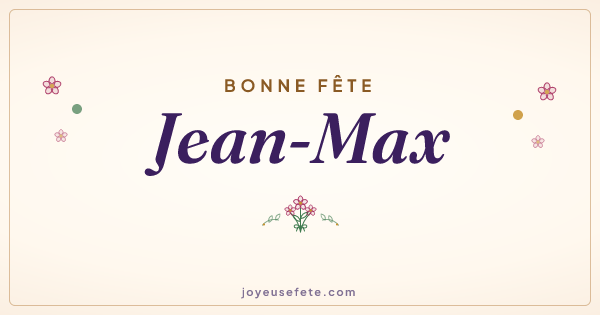 Image « Bonne fête Jean-Max » au format large