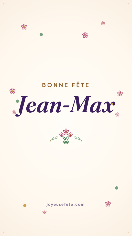 Image « Bonne fête Jean-Max » au format story