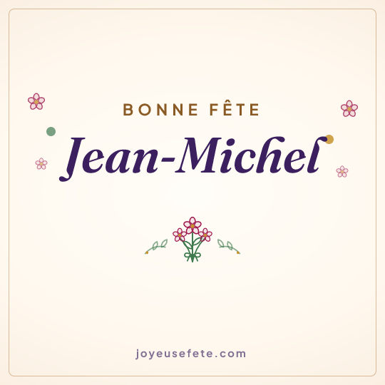 Image carrée « Bonne fête Jean-Michel » pour WhatsApp