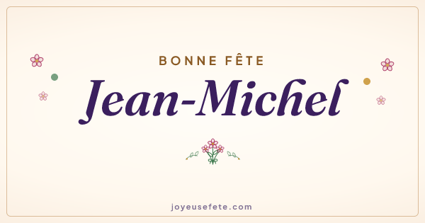 Image « Bonne fête Jean-Michel » au format large