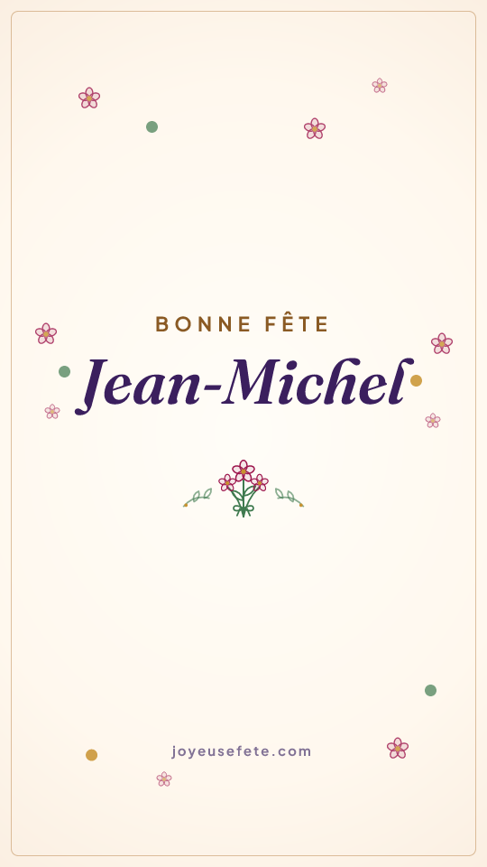 Image « Bonne fête Jean-Michel » au format story