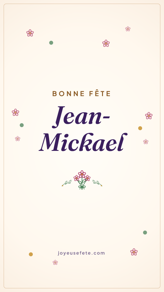 Image « Bonne fête Jean-Mickael » au format story