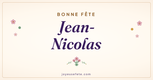 Image « Bonne fête Jean-Nicolas » au format large