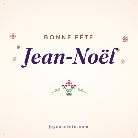 Image carrée « Bonne fête Jean-Noël » pour WhatsApp