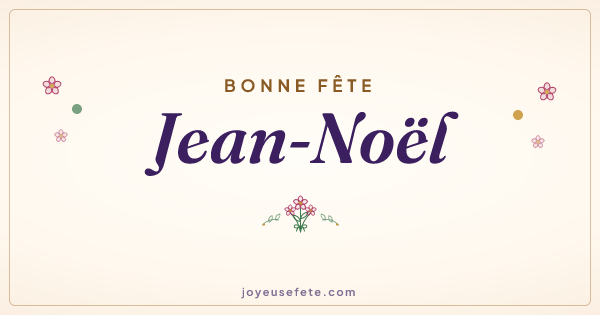 Image « Bonne fête Jean-Noël » au format large