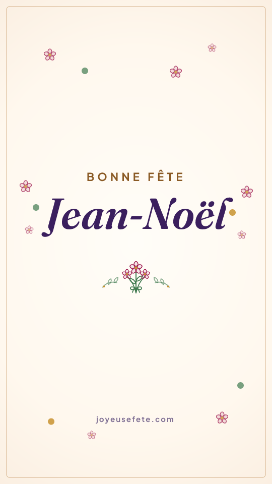 Image « Bonne fête Jean-Noël » au format story