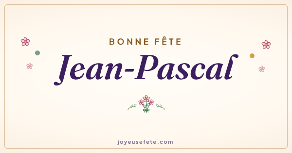Image « Bonne fête Jean-Pascal » au format large