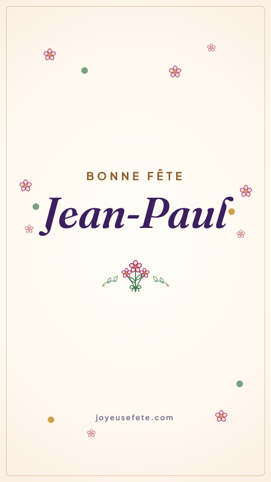 Image « Bonne fête Jean-Paul » au format story