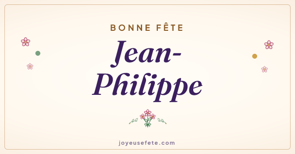 Image « Bonne fête Jean-Philippe » au format large