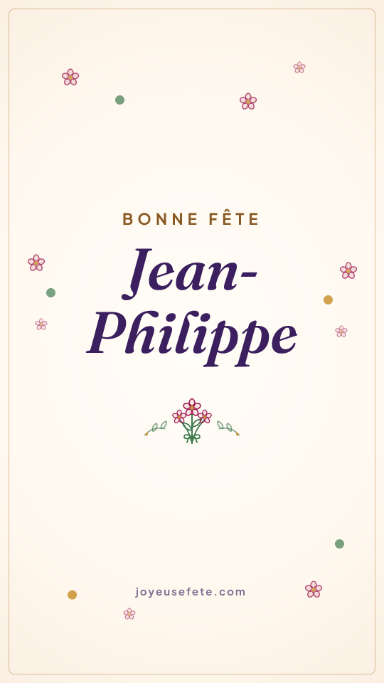 Image « Bonne fête Jean-Philippe » au format story