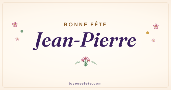Image « Bonne fête Jean-Pierre » au format large